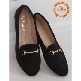 Schwarze Damen-Loafer 88-385 Schwarz 1