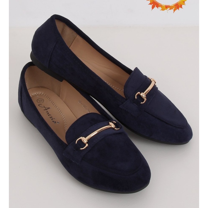Marineblaue Loafer für Damen 88-385 Navy 1