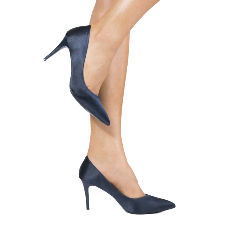 Marineblaue Pumps auf einem LEI-160-Absatz navy blau 1