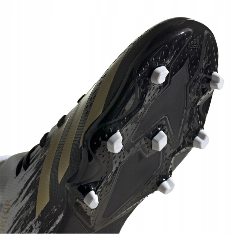 Adidas Predator 20.3 Fg Jr FW9215 Fußballschuhe grau / silber, weiß, schwarz, gold weiß 1