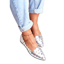 Lu Boo Damen Ballerinas Silber Metallic Dianna 2