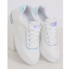 Weiße Damen Sneaker 1239-Y Silber grau 1