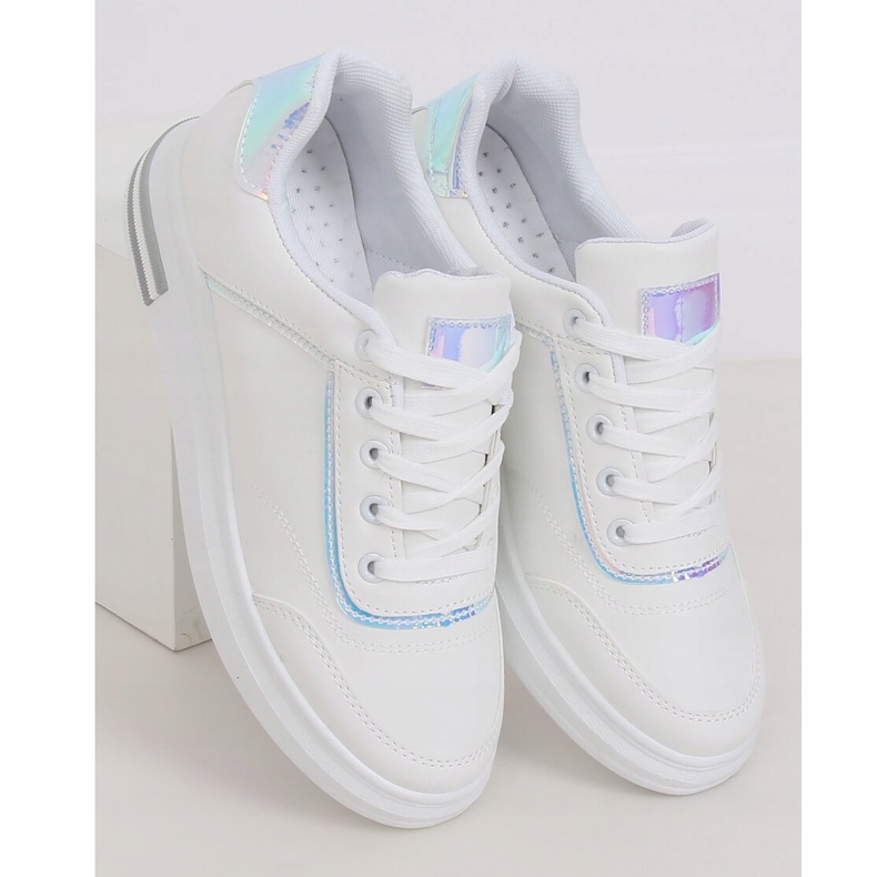 Weiße Damen Sneaker 1239-Y Silber grau 1