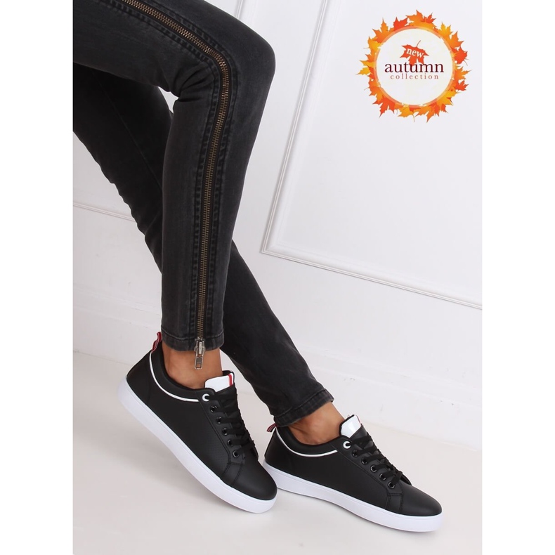 Schwarze Damen Sneaker B0-501 Schwarz 1