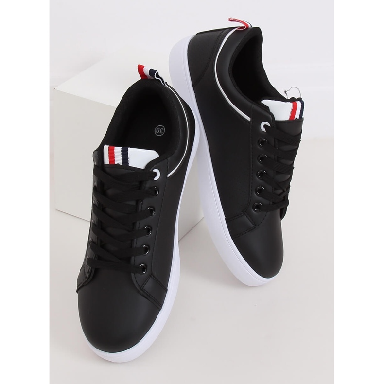Schwarze Damen Sneaker B0-501 Schwarz 2