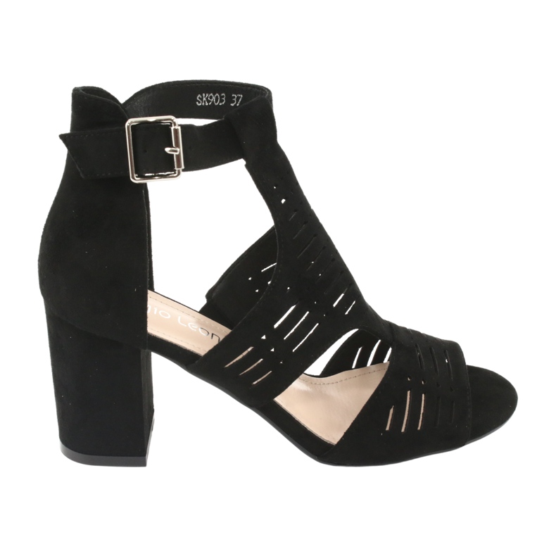 Sergio Leone SK903 Wildledersandalen schwarz 6