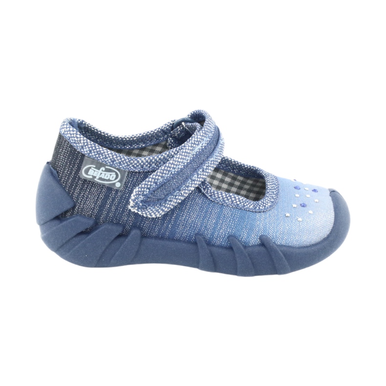 Befado Kinderschuhe mit Zirkonia 109P186 blau grau 6