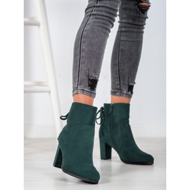 Gebundene Stiefel auf dem VINCEZA-Pfosten grün 1