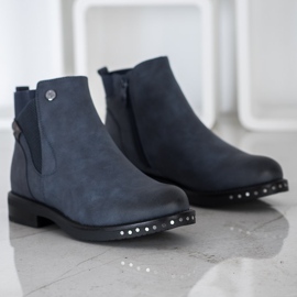 Goodin Stiefel aus Ökoleder marineblau blau 1