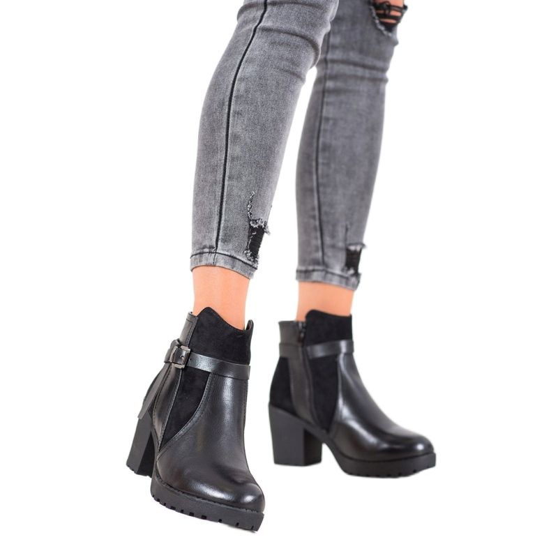 J. Star Bequeme Stiefel auf der Plattform schwarz 1