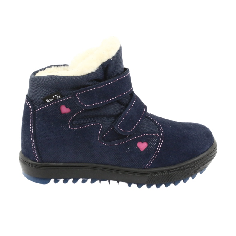 Stiefel mit Membran Ren But 3346 Klettverschluss navy blau rosa 6