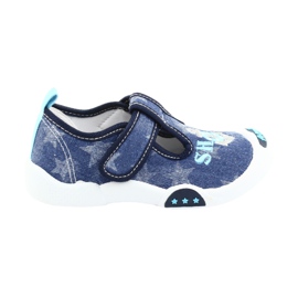 American Club Kinder Sneakers Ledereinsatz TEN12 marineblau blau grau 6