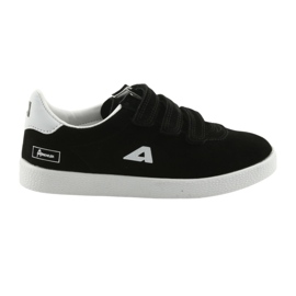 Sportschuhe Ledereinsatz American Club BS06 weiß schwarz 6