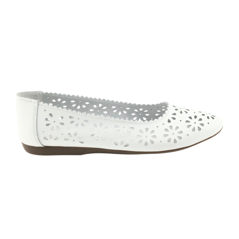 Weiße durchbrochene Ballerinas Filippo 680 6