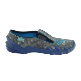 Befado Kinderschuhe Hausschuhe 290y163 blau grau 6