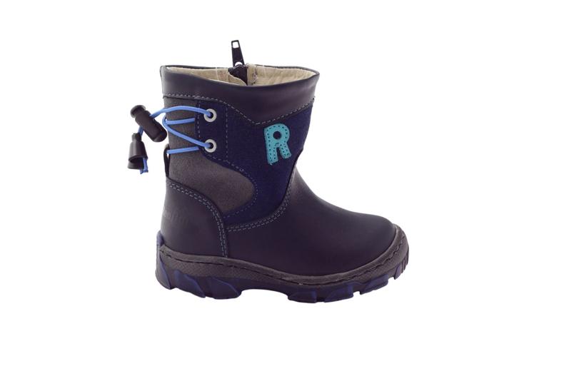 Stiefel mit Reißverschluss Ren But 1457 marineblau grau 5