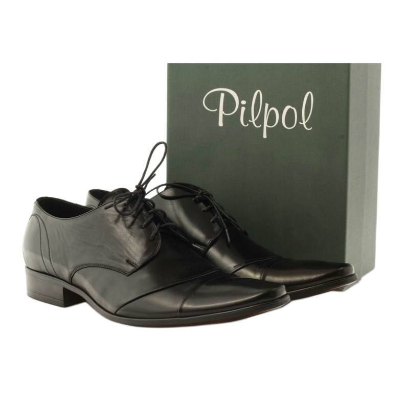 Lederschuhe für Herren Pilpol 1138 schwarz 3