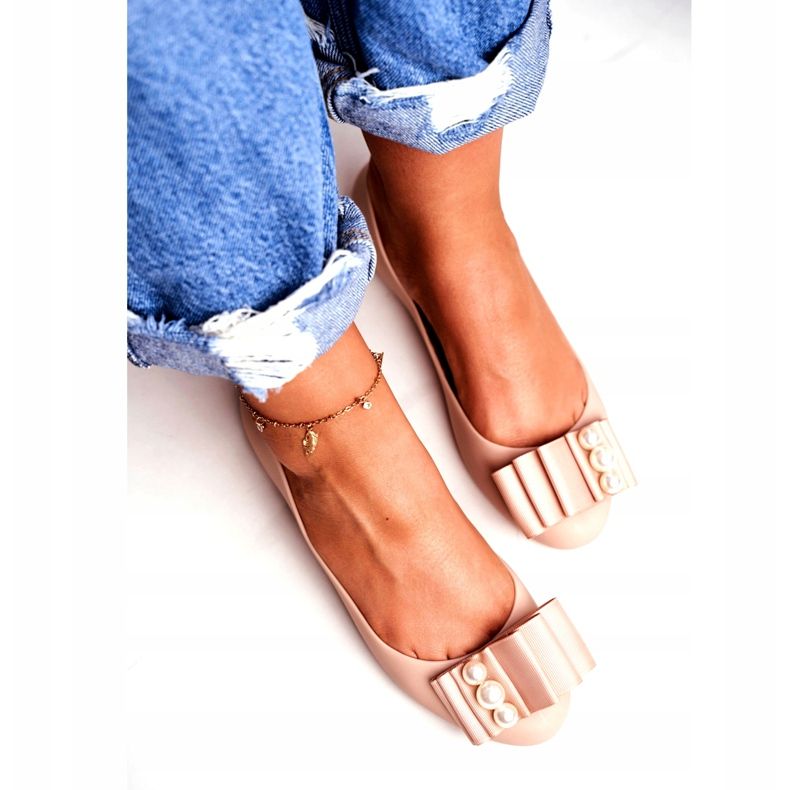 LU BOO Gummiballerinas Meliski Bows Beige Joleen 2
