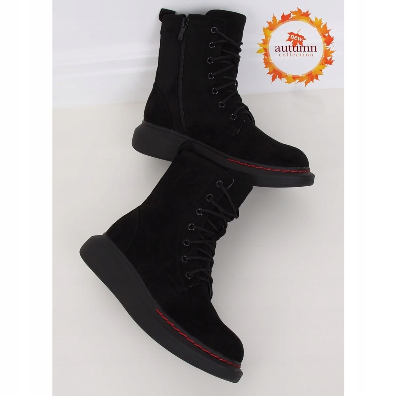 Schwarze Schnürstiefel NC1070 Schwarz 1