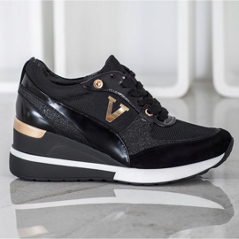 Vinceza Turnschuhe mit Keilabsatz von Vincez schwarz 1