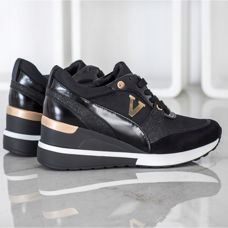 Vinceza Turnschuhe mit Keilabsatz von Vincez schwarz 2