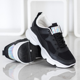 SHELOVET Bequeme schwarze Turnschuhe 1