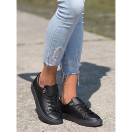 SHELOVET Sneakers mit Öko-Leder schwarz 2