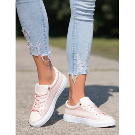 SHELOVET Sneakers mit Öko-Leder rosa 2