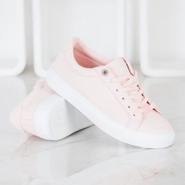 SHELOVET Sneakers mit Öko-Leder rosa 1