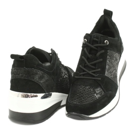 Damen Sportschuhe gebunden Filippo DP1505 / 20 schwarz 3