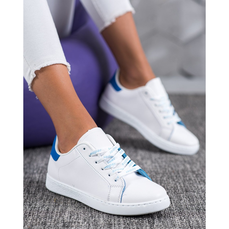 SHELOVET Modische Sportschuhe weiß blau 1