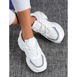 SHELOVET Bequeme Sneaker mit Mesh weiß 2