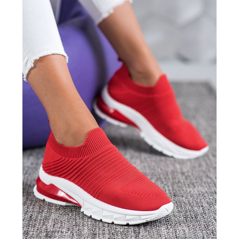 SHELOVET Slip-On Sneakers aus Textil rot 1