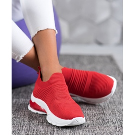 SHELOVET Slip-On Sneakers aus Textil rot 2