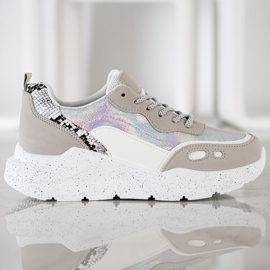 Kayla Sneaker mit Holo-Effekt weiß grau mehrfarbig 2