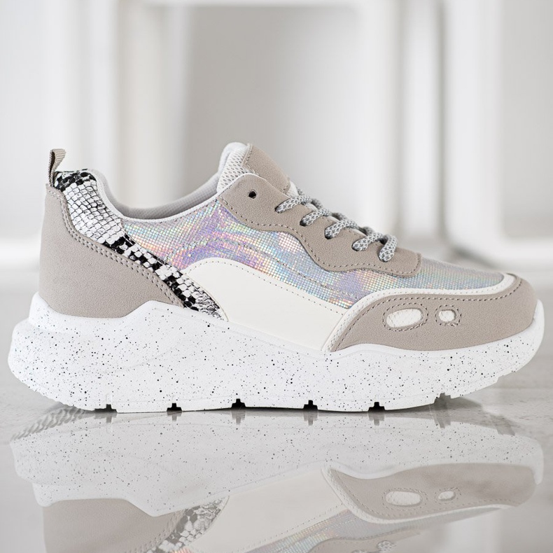 Kayla Sneaker mit Holo-Effekt weiß grau mehrfarbig 2