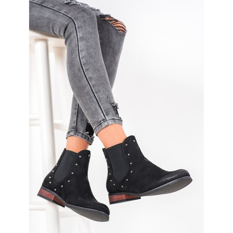 Goodin Schwarze Chelsea-Stiefel mit Accessoires 1