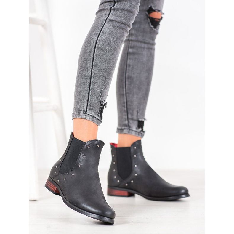 Goodin Schwarze Chelsea-Stiefel mit Accessoires 1