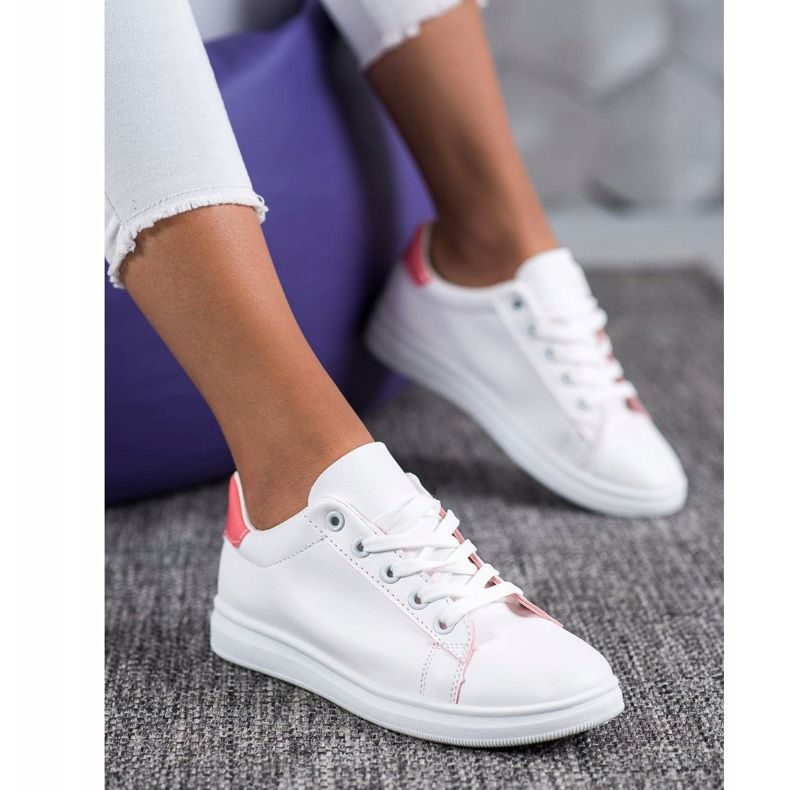SHELOVET Klassische Sportschuhe weiß rosa 1