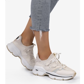 Beige Lycra-Sneaker C947 2