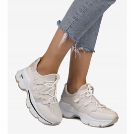 Beige Lycra-Sneaker C947 1