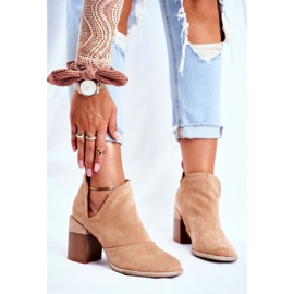 MSMG Damen Stiefeletten Beige Cut Meliori 1