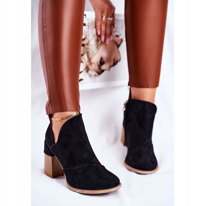 MSMG Damenstiefel mit Absatz Schwarz Meliori Cut 1