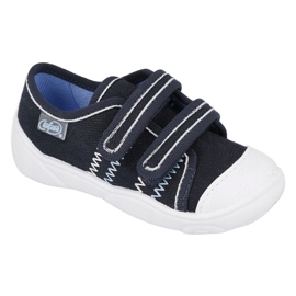 Befado Kinderschuhe 907P118 weiß marineblau 1