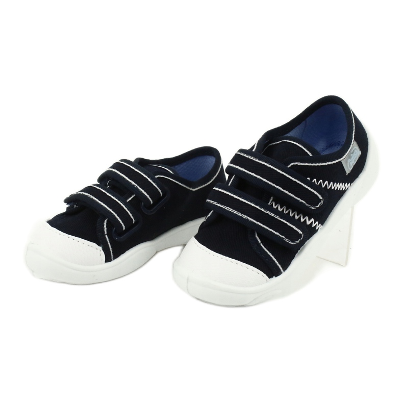 Befado Kinderschuhe 907P118 weiß marineblau 3