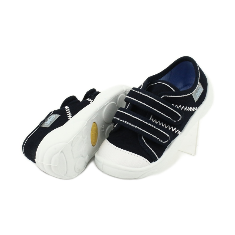 Befado Kinderschuhe 907P118 weiß navy blau 4