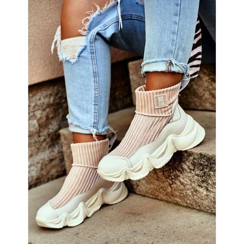 Damen Hohe Sportschuhe Big Star Weiß GG274608 1