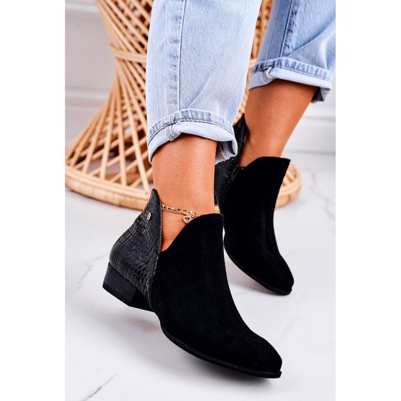 Damenstiefel Maciejka Leder Schwarz Schlange 04091-72 1