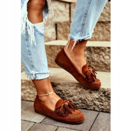 Damen Slipper Maciejka Leder Camel 04830 braun 2