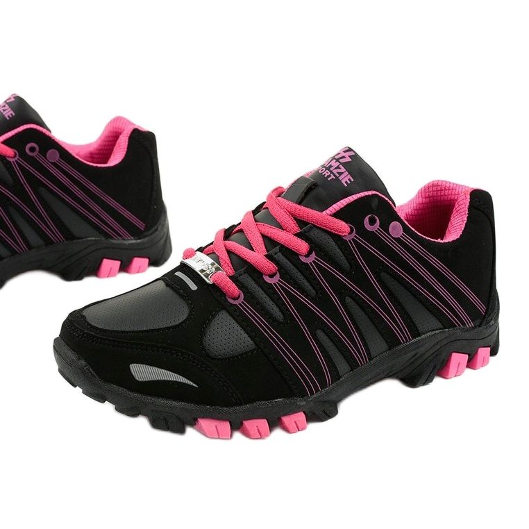 Schwarzes Damen-Sport-Trekking W118 rosa 1
